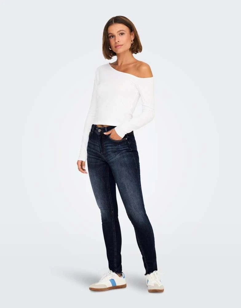 商品ONLY|ONLY Skinny fit jeans in dark blue denim,价格¥366,第1张图片