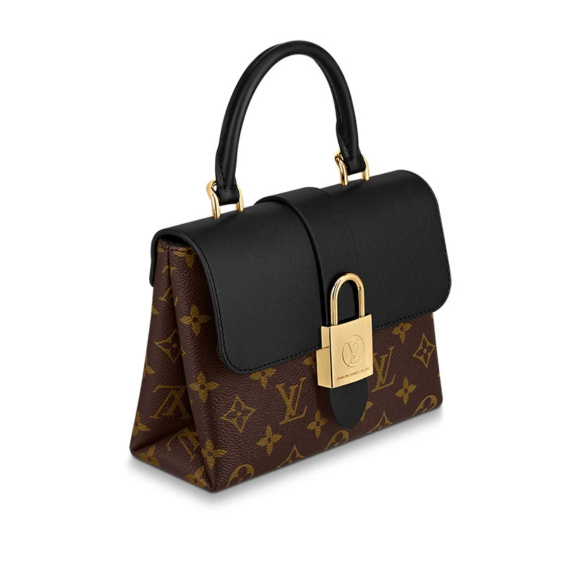 Louis Vuitton 路易威登 女士 LV LOCKY BB 帆布牛皮单肩斜挎手提锁头包M44141 送礼好物 商品