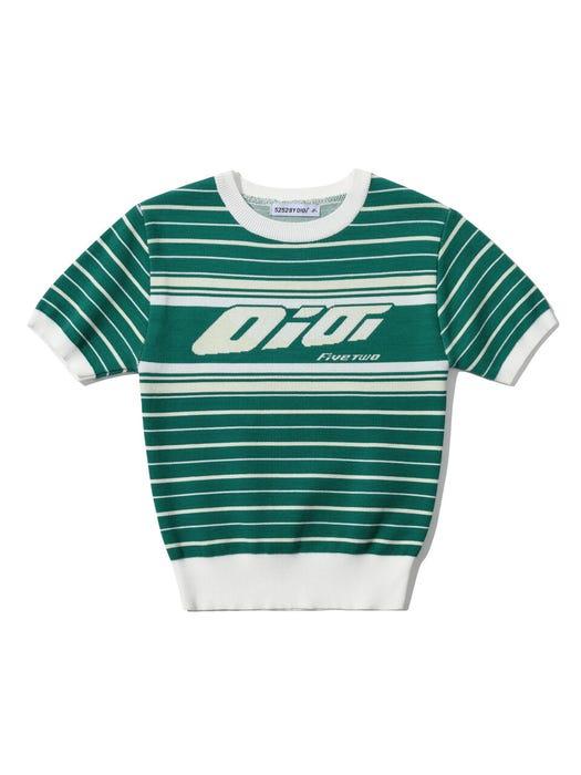 Italic OIOI Stripe Knit Sweater_Green商品第3张图片规格展示