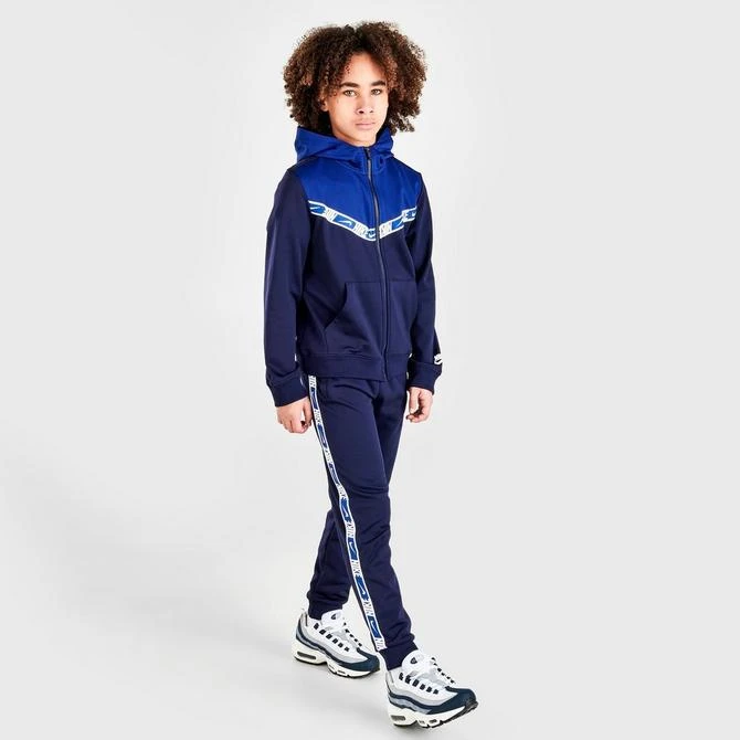 商品NIKE|Boys' Nike Sportswear Repeat Tape Full-Zip Hoodie,价格¥186,第2张图片详细描述