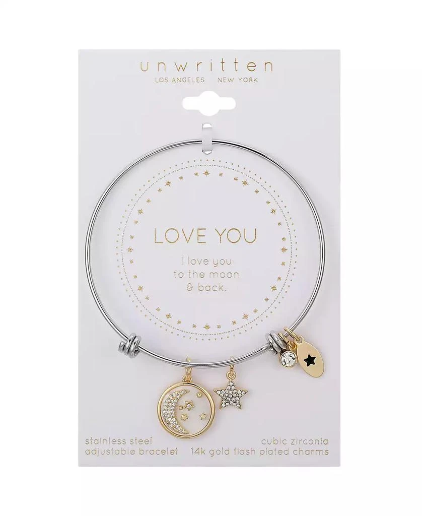 商品Unwritten|Moon and Crystal Star Charm Bangle,价格¥150,第3张图片详细描述