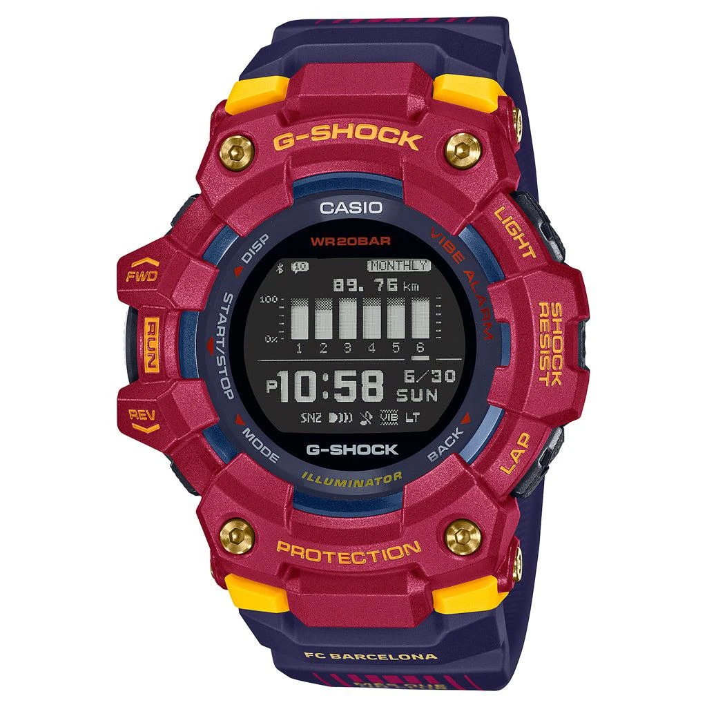 商品G-Shock|G-Shock x Matchday FC Barcelona GBD100BAR-4 - Blue/Garnet,价格¥1737,第1张图片