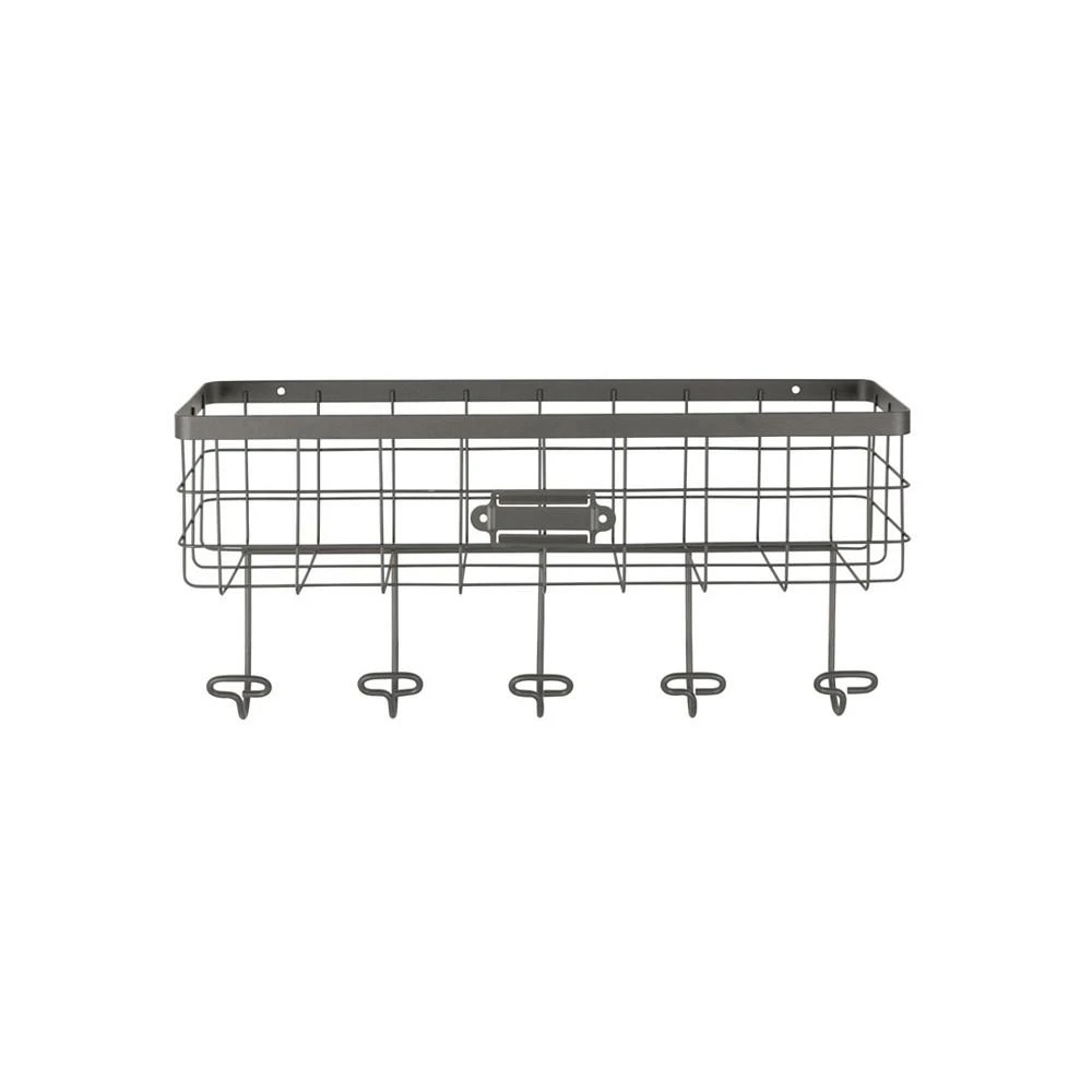 商品Spectrum|Vintage-like Living Wire Wall Mount Basket Hook Station,价格¥230,第2张图片详细描述
