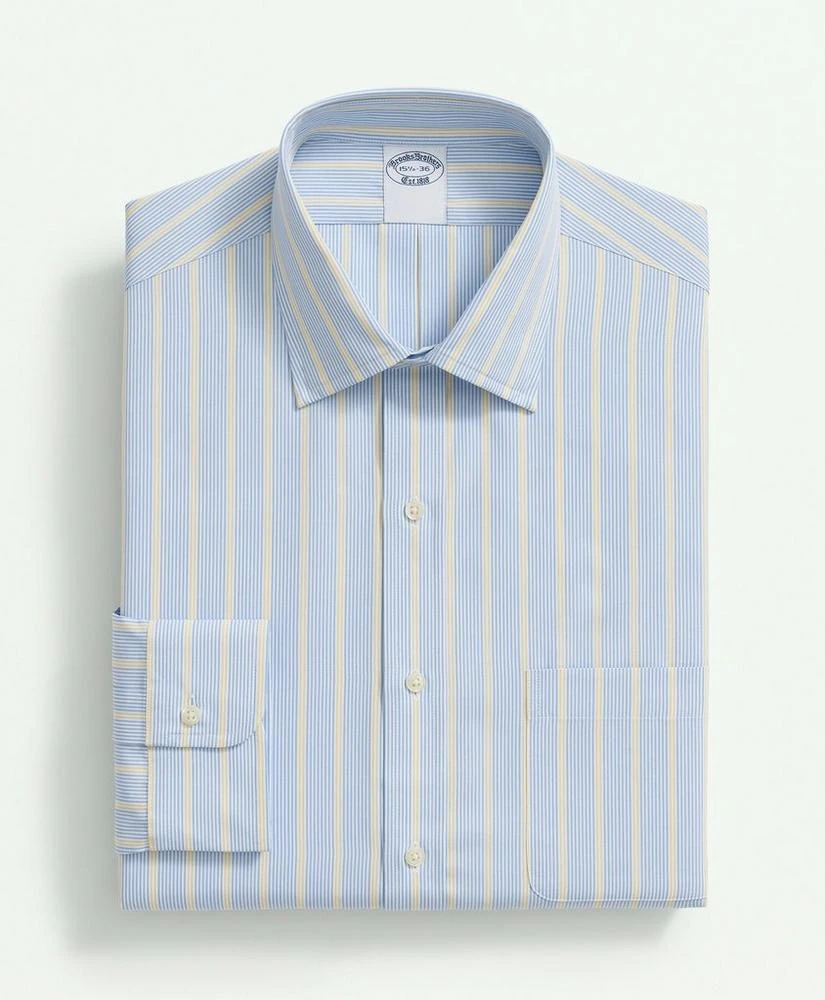 商品Brooks Brothers|Supima® Cotton Poplin Ainsley Collar, Multi-Stripe Dress Shirt,价格¥947,第3张图片详细描述