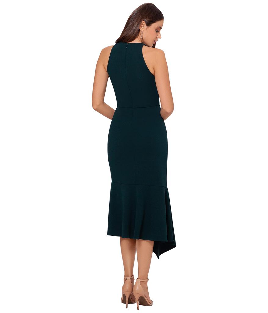 Midi Halter Crepe Dress商品第3张图片规格展示