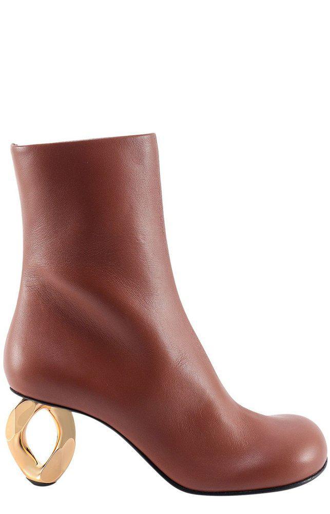 商品JW Anderson|JW Anderson Zipped Mid-Heeled Boots,价格¥3125,第1张图片