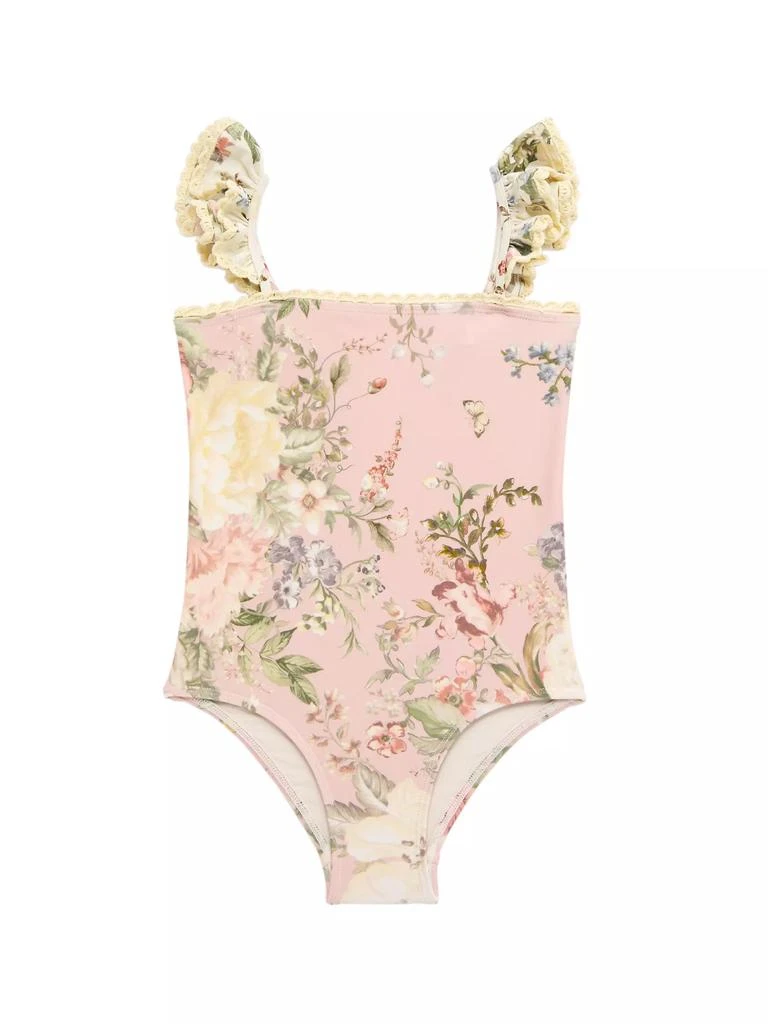 商品Zimmermann|Little Girl's & Girl's Waverly Trim One-Piece Swimsuit,价格¥975,第1张图片