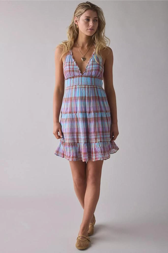 商品Urban Outfitters|Kimchi Blue Phoebe Cotton Open-Back Halter Knee Length Dress,价格¥111,第5张图片详细描述