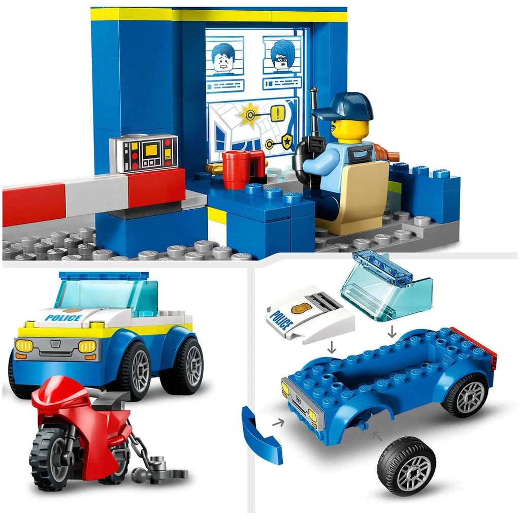 商品LEGO|LEGO City: Police Station Chase Set with Police Car Toy (60370),价格¥328,第5张图片详细描述