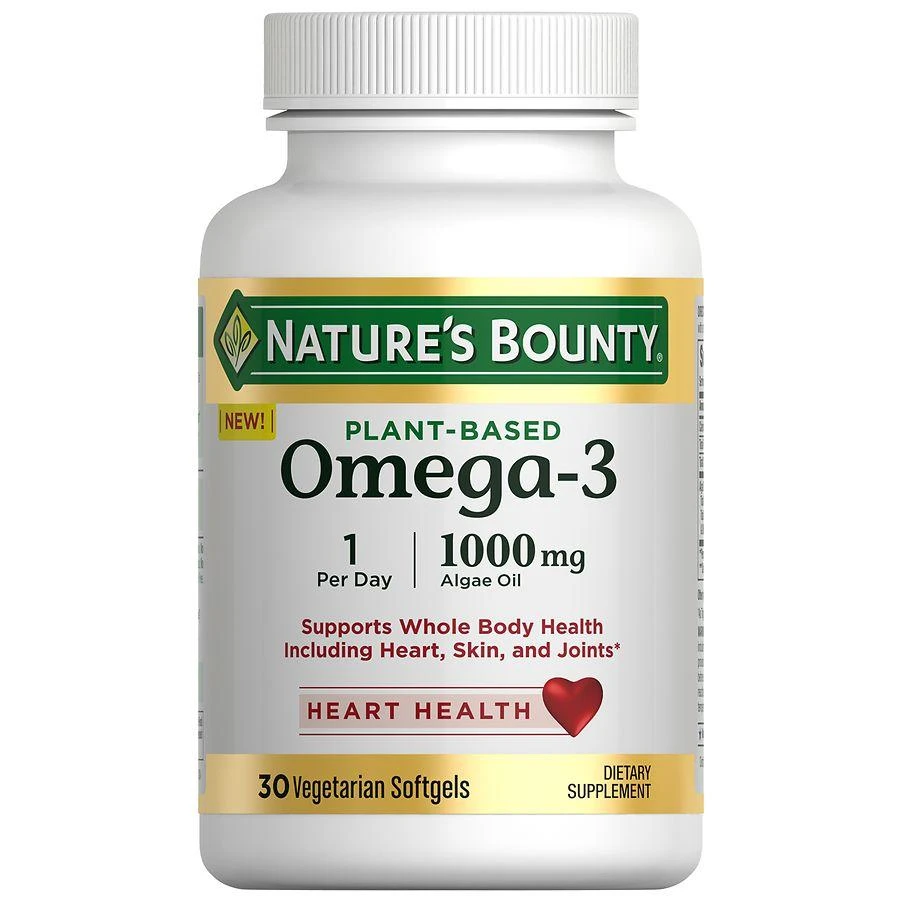 商品Nature's Bounty|Plant-Based Omega-3 Supplement, Softgels,价格¥220,第1张图片