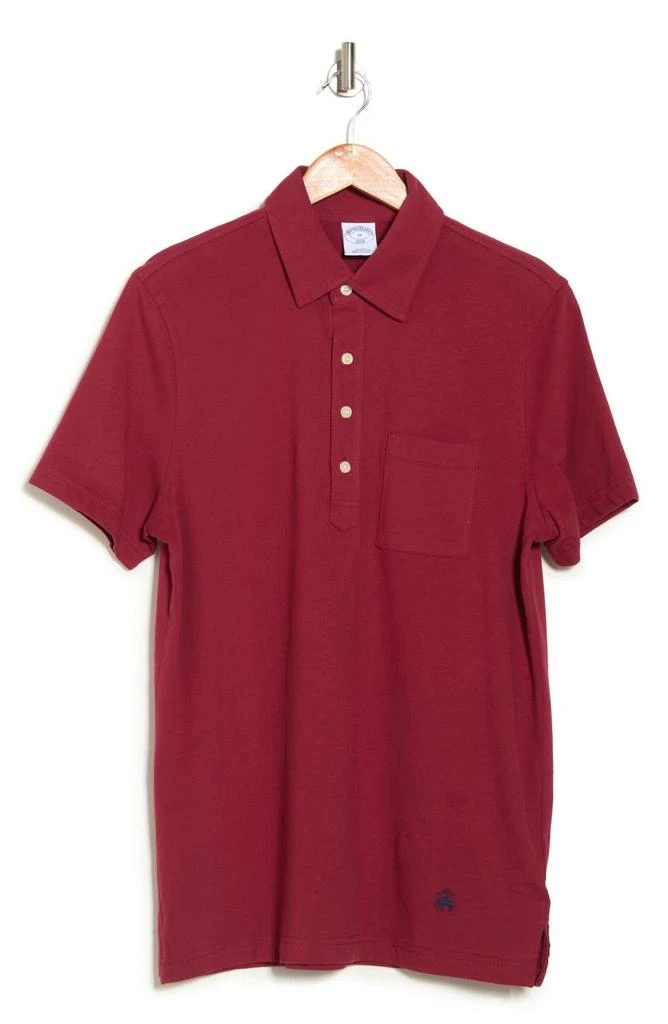 商品Brooks Brothers|Jersey Solid Short Sleeve Pocket Polo,价格¥180,第3张图片详细描述