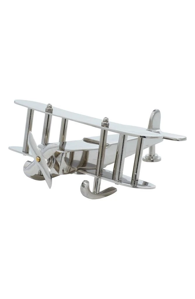 商品VIVIAN LUNE HOME|Silvertone Aluminum Airplane Sculpture,价格¥393,第1张图片