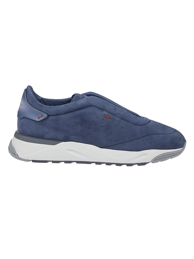 商品Santoni|Santoni Men's Blue Other Materials Sneakers,价格¥4216,第1张图片