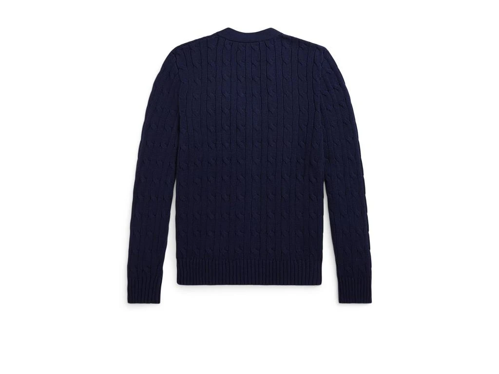 商品Ralph Lauren|Cable-Knit Cotton V-Neck Cardigan (big Kid),价格¥464,第2张图片详细描述