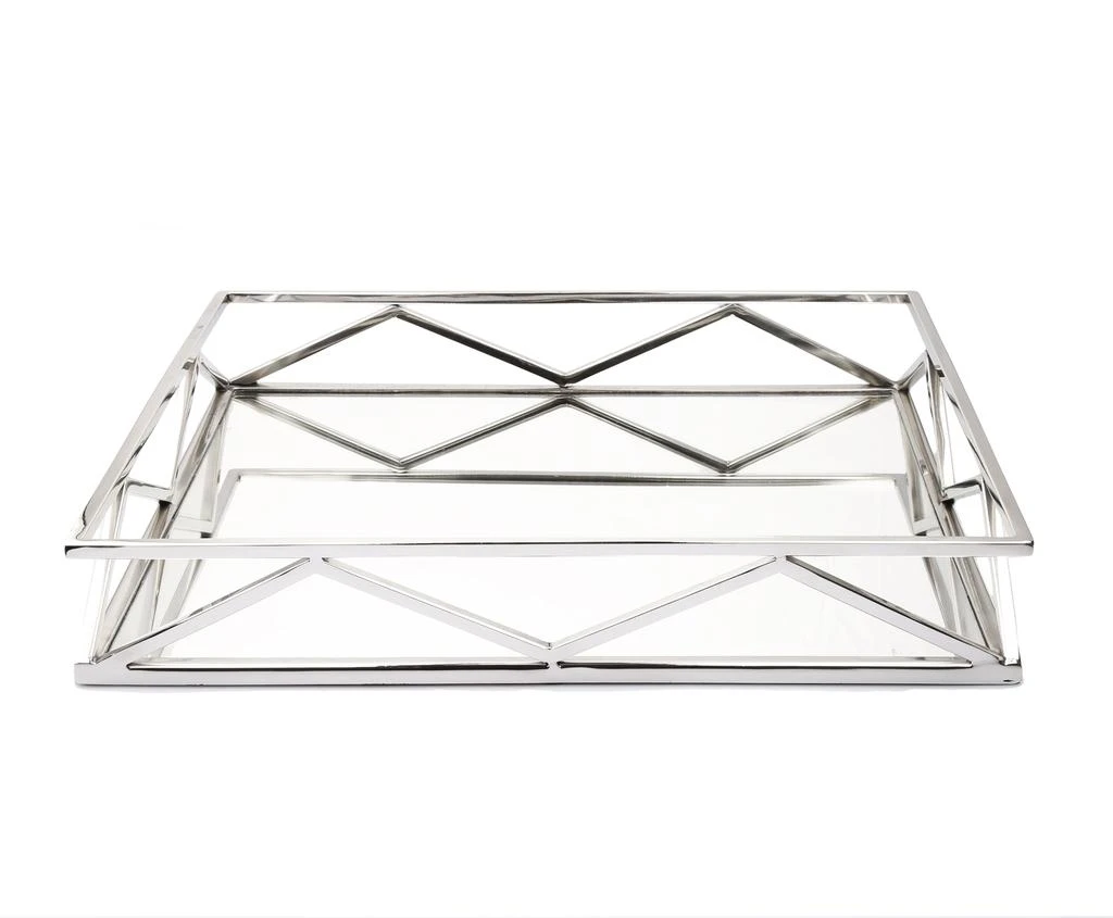 商品Classic Touch Decor|Oblong Mirror Tray with V-design,价格¥1048,第1张图片