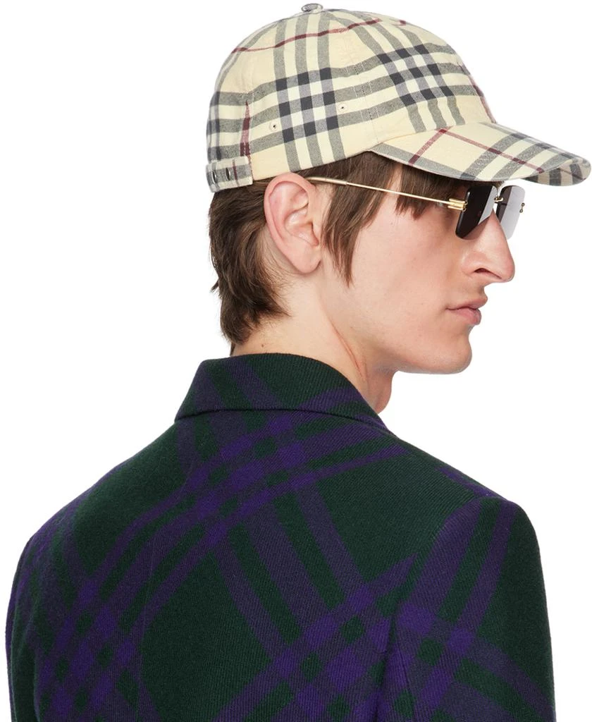 商品Burberry|Beige Check Cap,价格¥3280,第3张图片详细描述