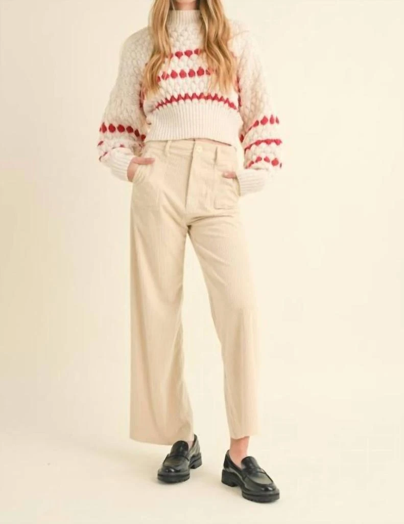 商品MIOU MUSE|Miou Muse - Mixed Corduroy With Pocket Pants,价格¥479,第1张图片详细描述