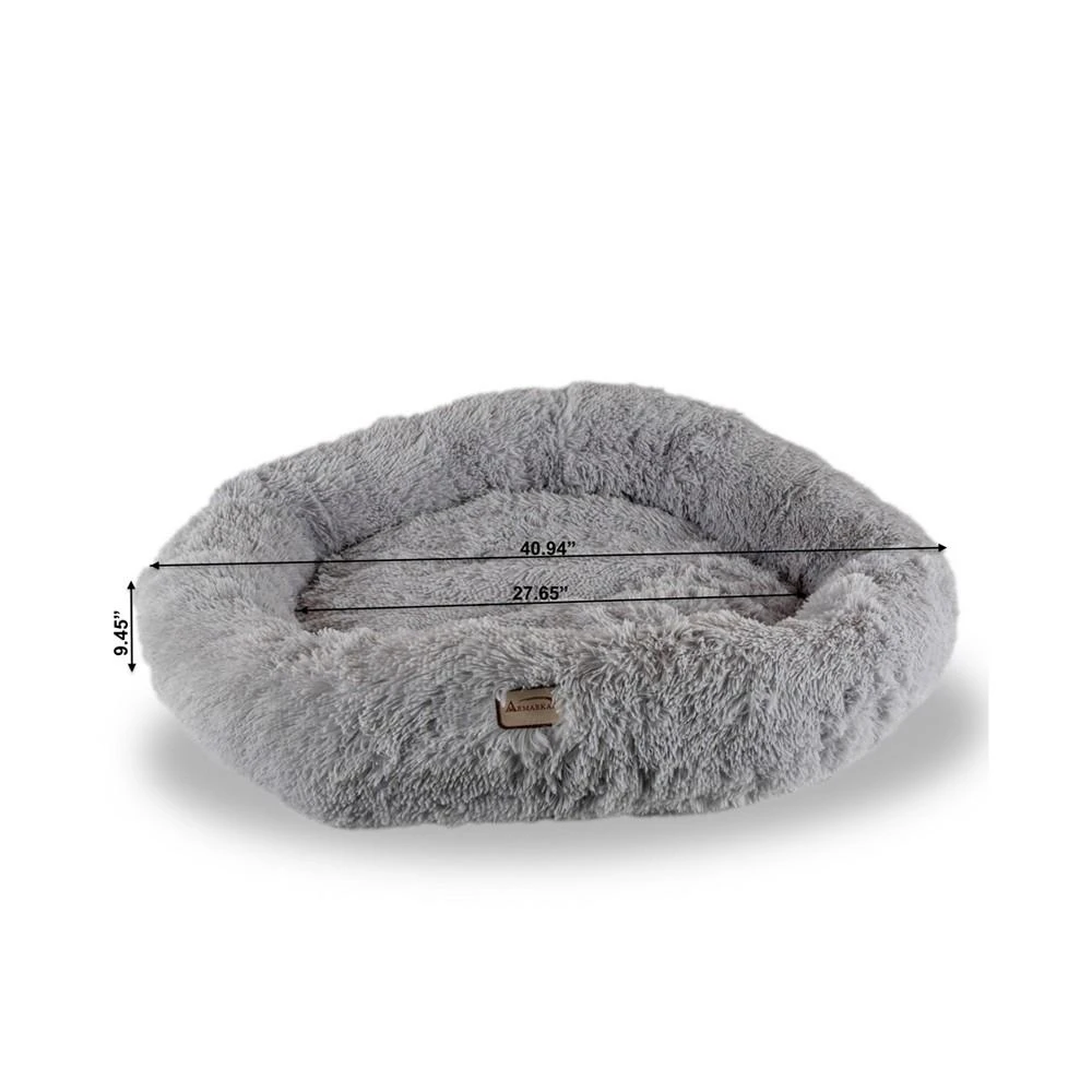 商品Hybrid Apparel|Armarkat Extra Large, Fluffy Gray Round Cat Bed,价格¥886,第3张图片详细描述