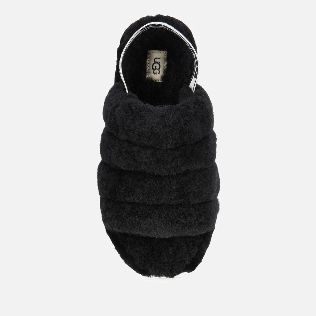 商品UGG|UGG Women's Fluff Yeah Slippers - Black,价格¥570,第3张图片详细描述