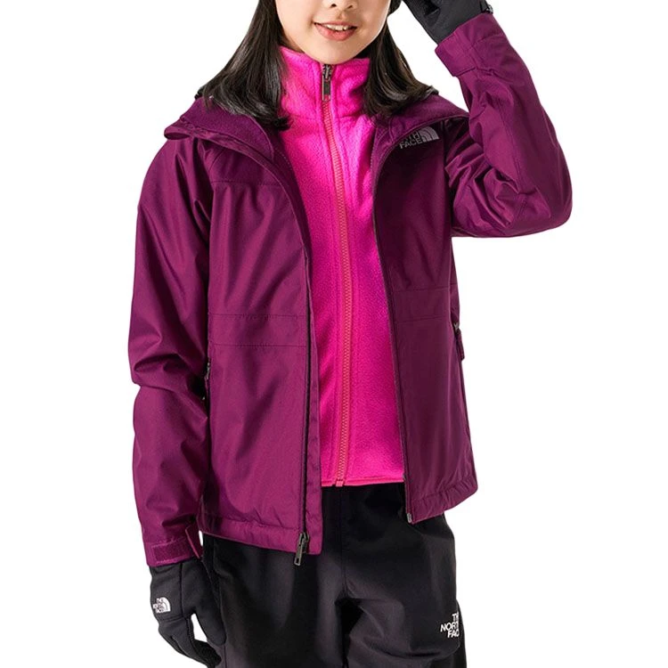 商品[国内直发] The North Face|北面/ 童装 休闲连帽保暖防风冲锋衣 女童 紫色,价格¥1189,第3张图片详细描述