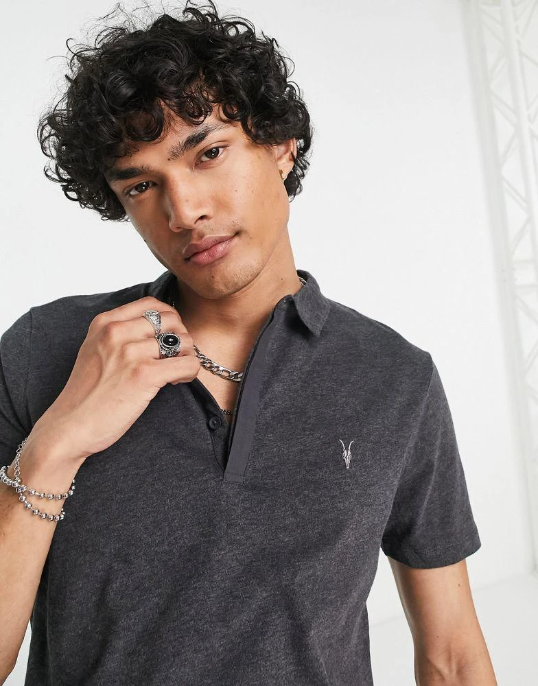 商品ALL SAINTS|AllSaints Brace polo shirt in grey,价格¥228,第1张图片