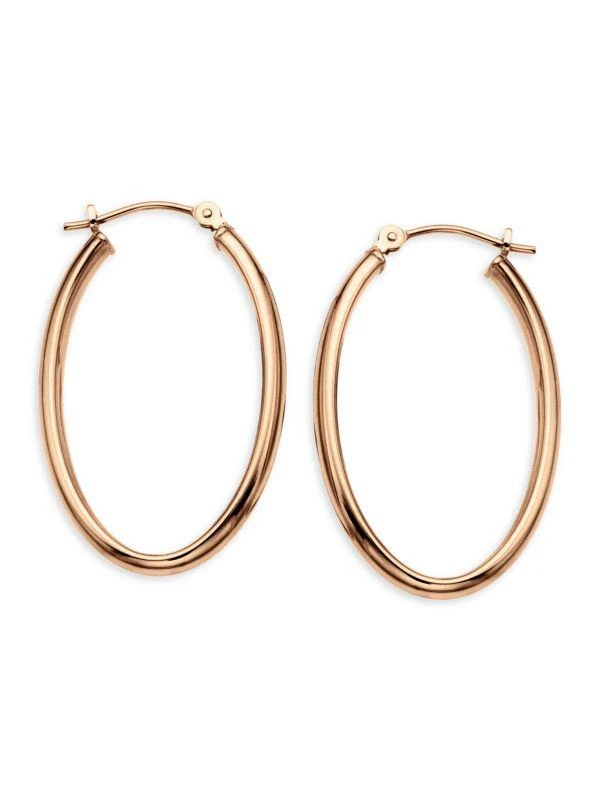 商品Saks Fifth Avenue|14K Yellow Gold Oval Hoop Earrings,价格¥1079,第2张图片详细描述