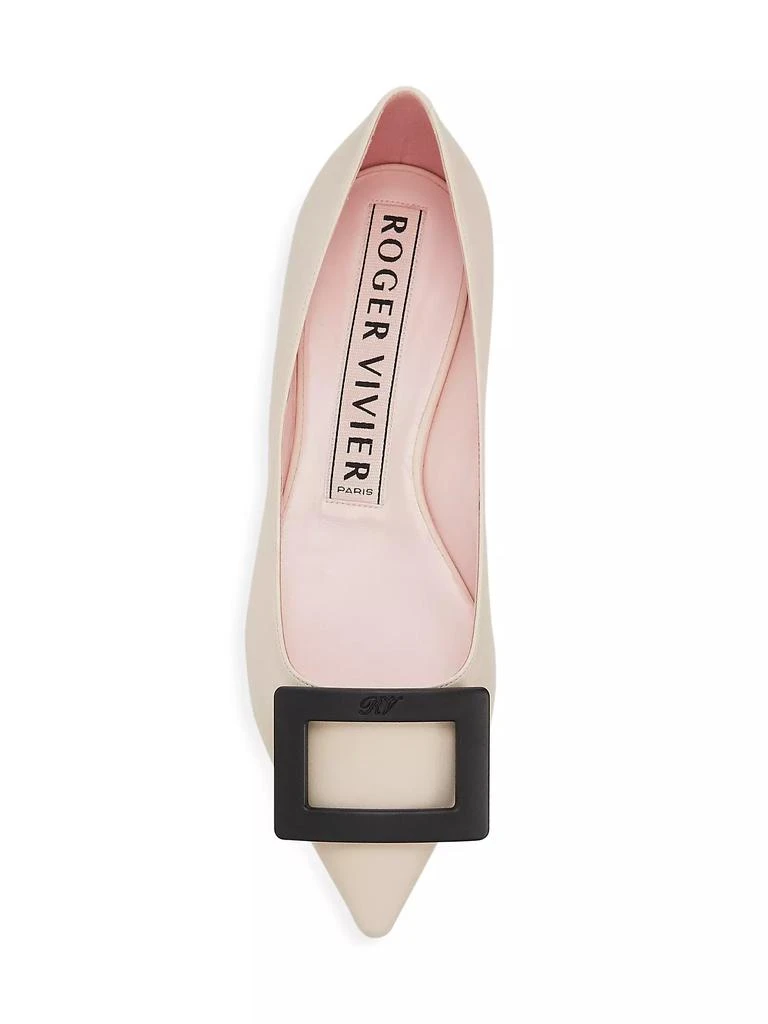 商品Roger Vivier|Gommettine Leather Flats,价格¥5679,第5张图片详细描述