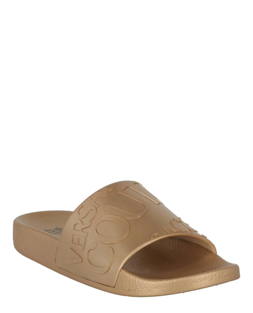 商品Versace|Metallic Rubber Logo Pool Slides,价格¥601,第2张图片详细描述