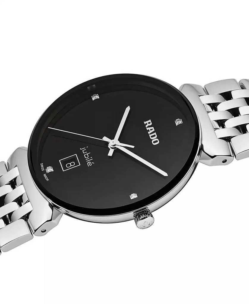 商品Rado|Women's Swiss Florence Classic Diamond Accent Stainless Steel Bracelet Watch 38mm,价格¥8607,第3张图片详细描述