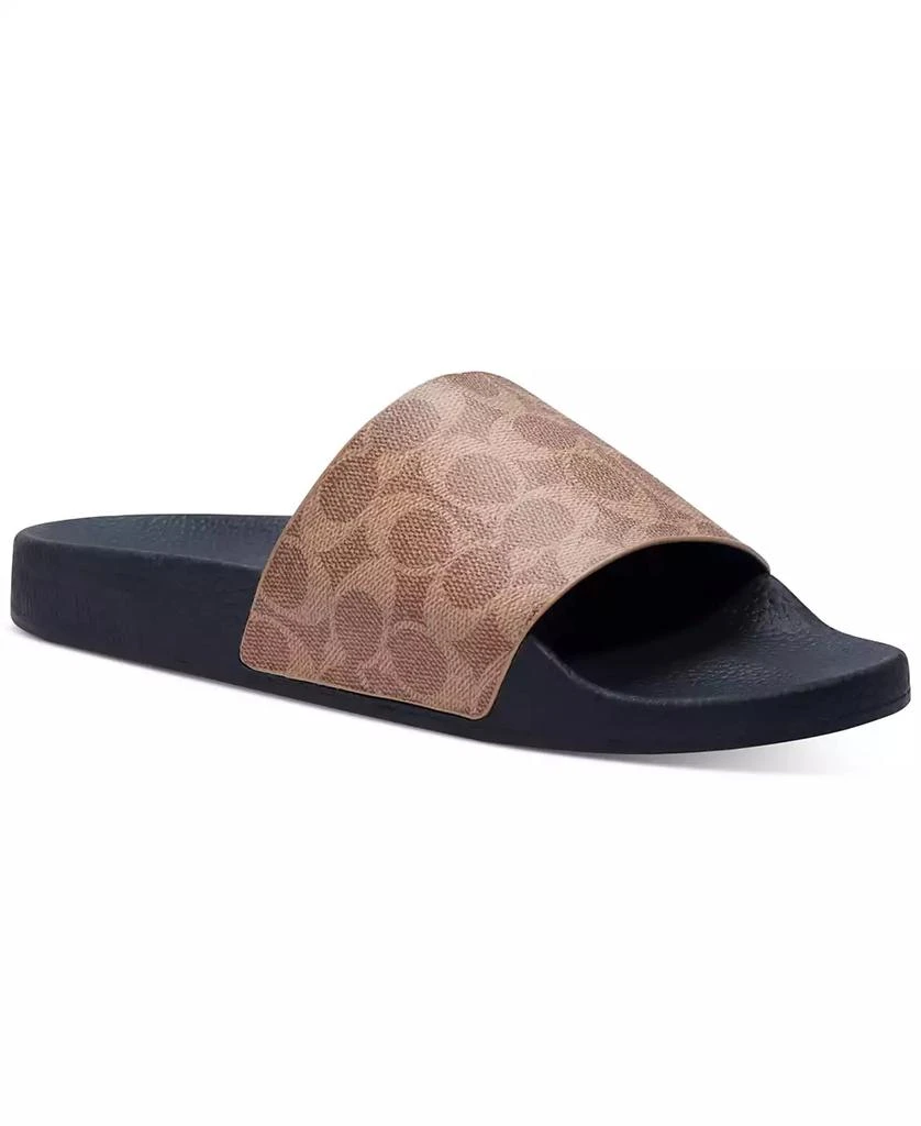 商品Coach|Men's Signature Coated Canvas Pool Slide,价格¥712,第1张图片