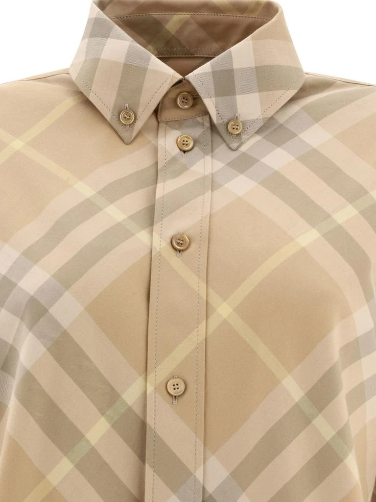 商品Burberry|Check Cotton Shirt Shirts Beige,价格¥3856,第3张图片详细描述