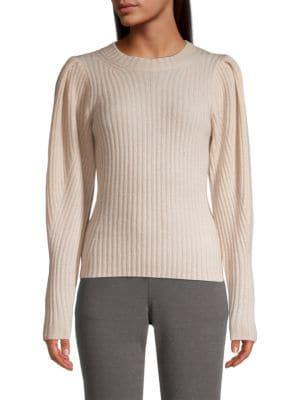 商品Tahari|Cashmere Puff-Sleeve Sweater,价格¥671,第1张图片