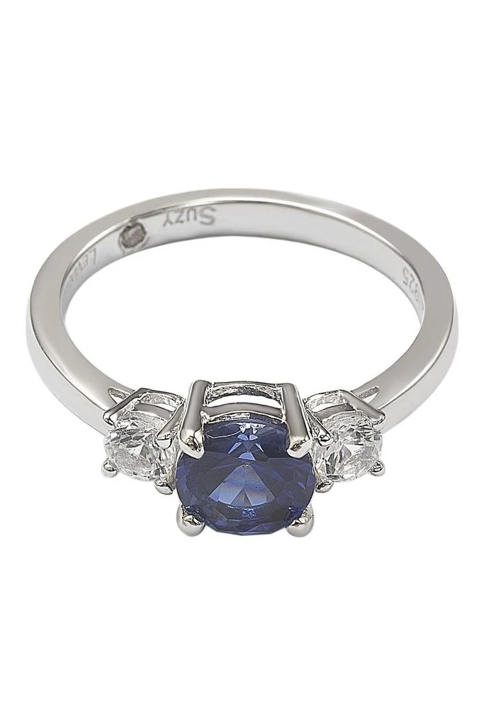 商品Suzy Levian|White & Blue Sapphire Ring,价格¥2475,第5张图片详细描述