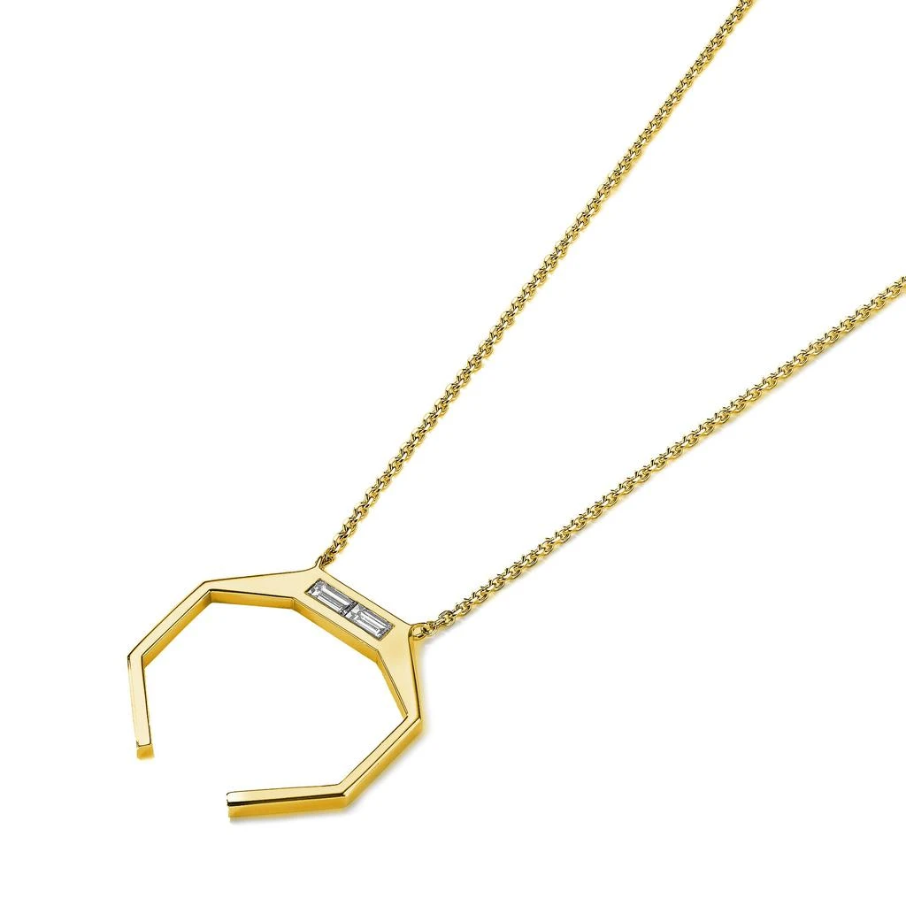 商品AME|Âme Angles 18K Yellow Gold, Lab-Grown Diamond 0.28ct. tw. Small Octagon Pendant Necklace,价格¥10274,第2张图片详细描述