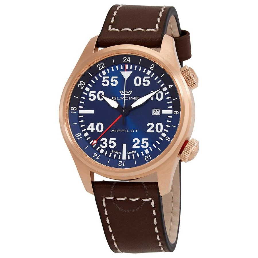 商品Glycine|Airpilot GMT Quartz Blue Dial Men's Watch GL0353,价格¥1267,第1张图片