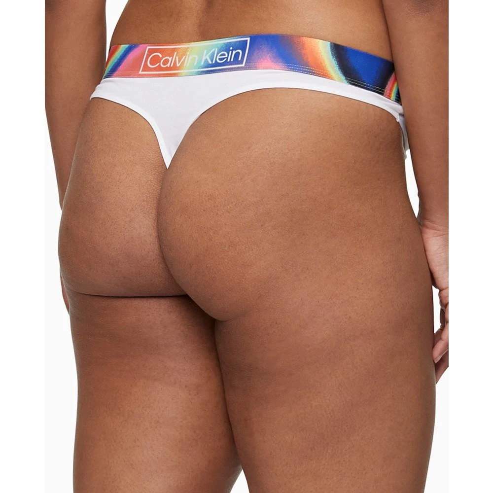 商品Calvin Klein|Plus Size Reimagined Heritage Pride Thong Underwear QF6859,价格¥30,第2张图片详细描述