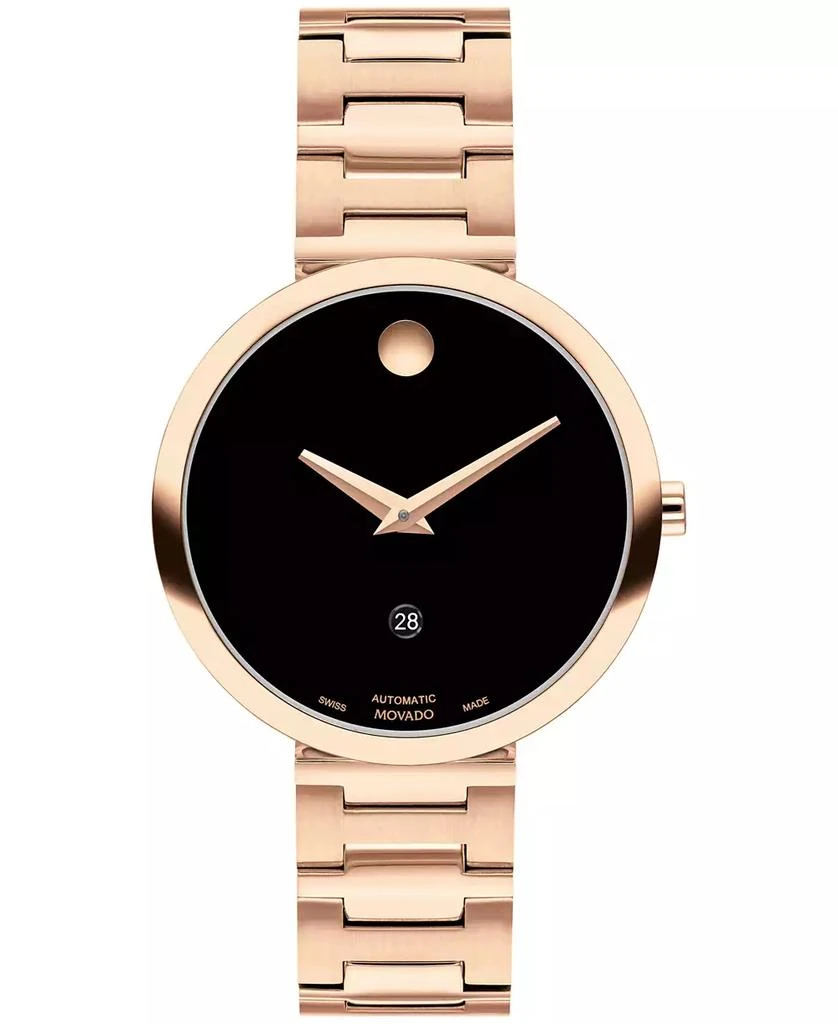 商品Movado|Women's Museum Classic Swiss Automatic Red PVD Bracelet Watch 32mm,价格¥11130,第1张图片