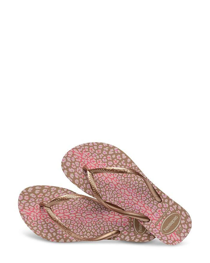 商品Havaianas|Women's Animal Print Slim Flip-Flops,价格¥254,第4张图片详细描述