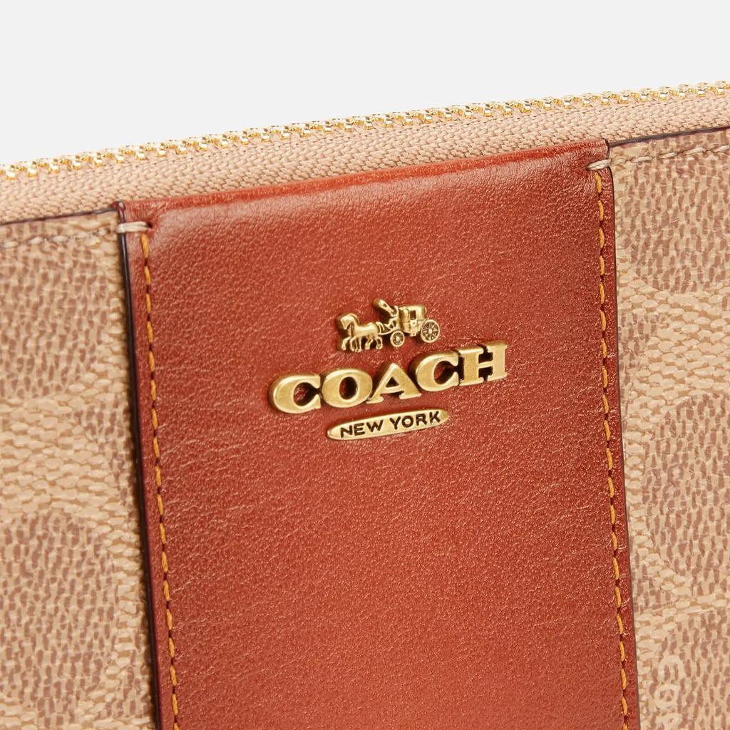 商品Coach|Coach Women's Signature Zip Wallet - Tan Rust,价格¥1549,第6张图片详细描述