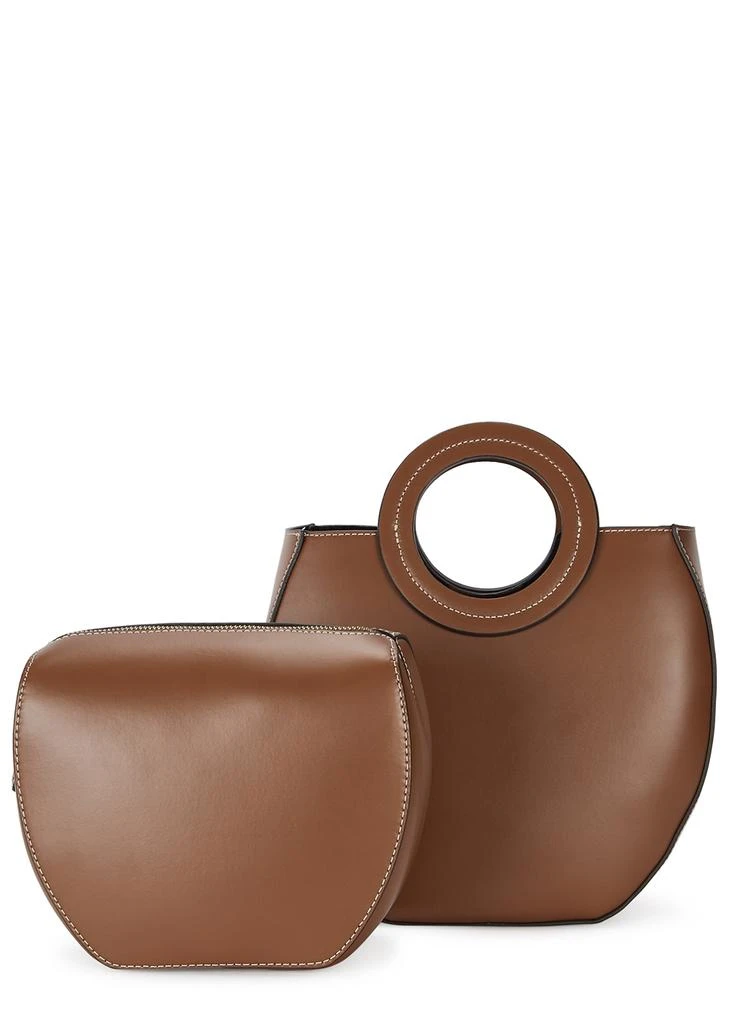 商品Staud|Frida brown leather top handle bag,价格¥1467,第5张图片详细描述