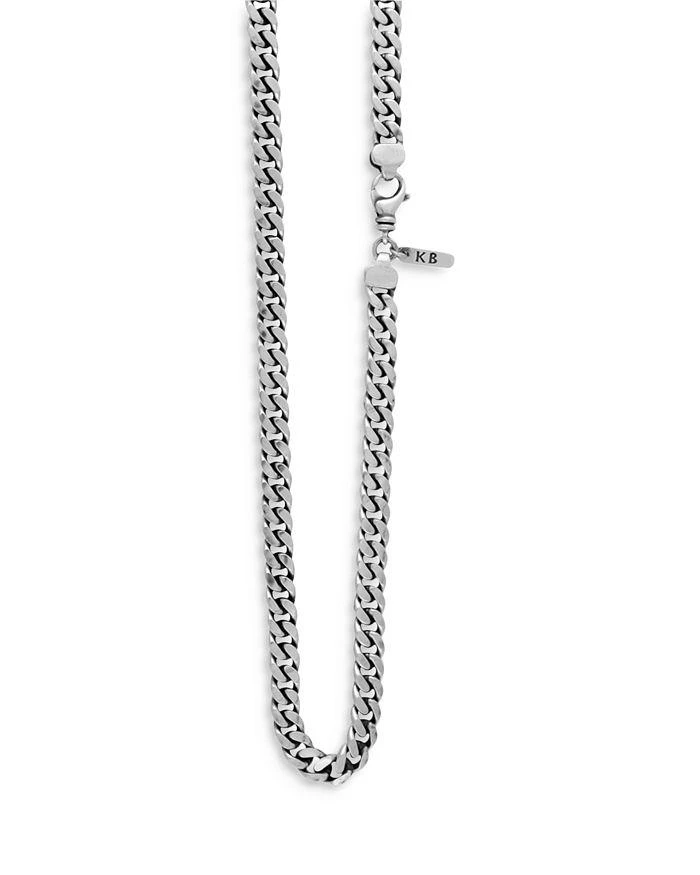 商品King Baby|Men's Sterling Silver Flat Curb Link Chain, 24",价格¥9378,第2张图片详细描述