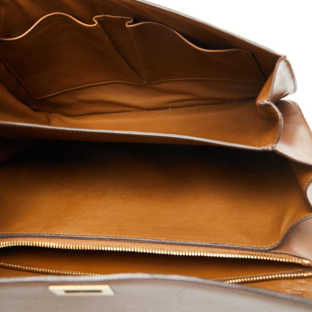 Celine Brown Leather Large Classic Box Shoulder Bag商品第9张图片规格展示