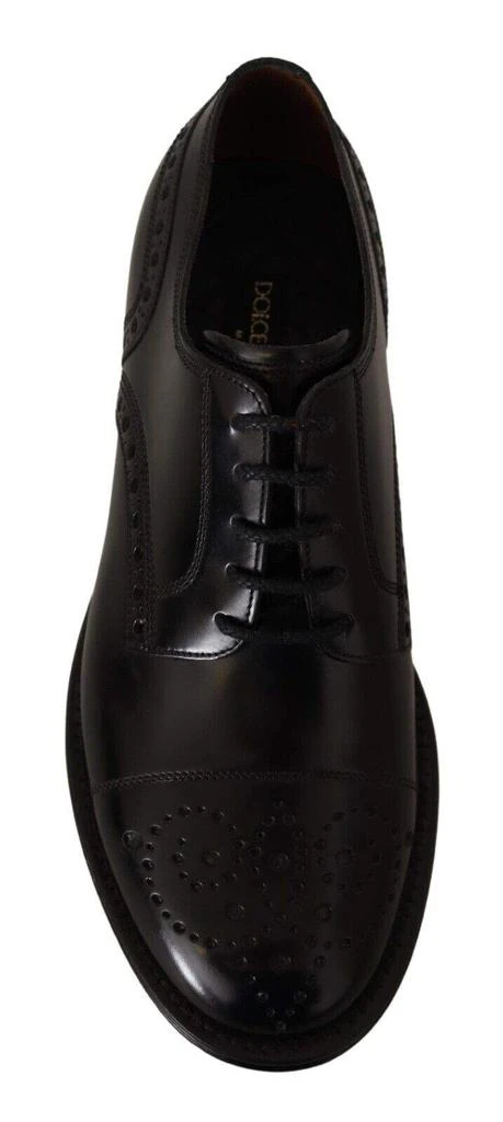 Dolce & Gabbana Black Leather Wingtip  Formal Derby Shoes 商品