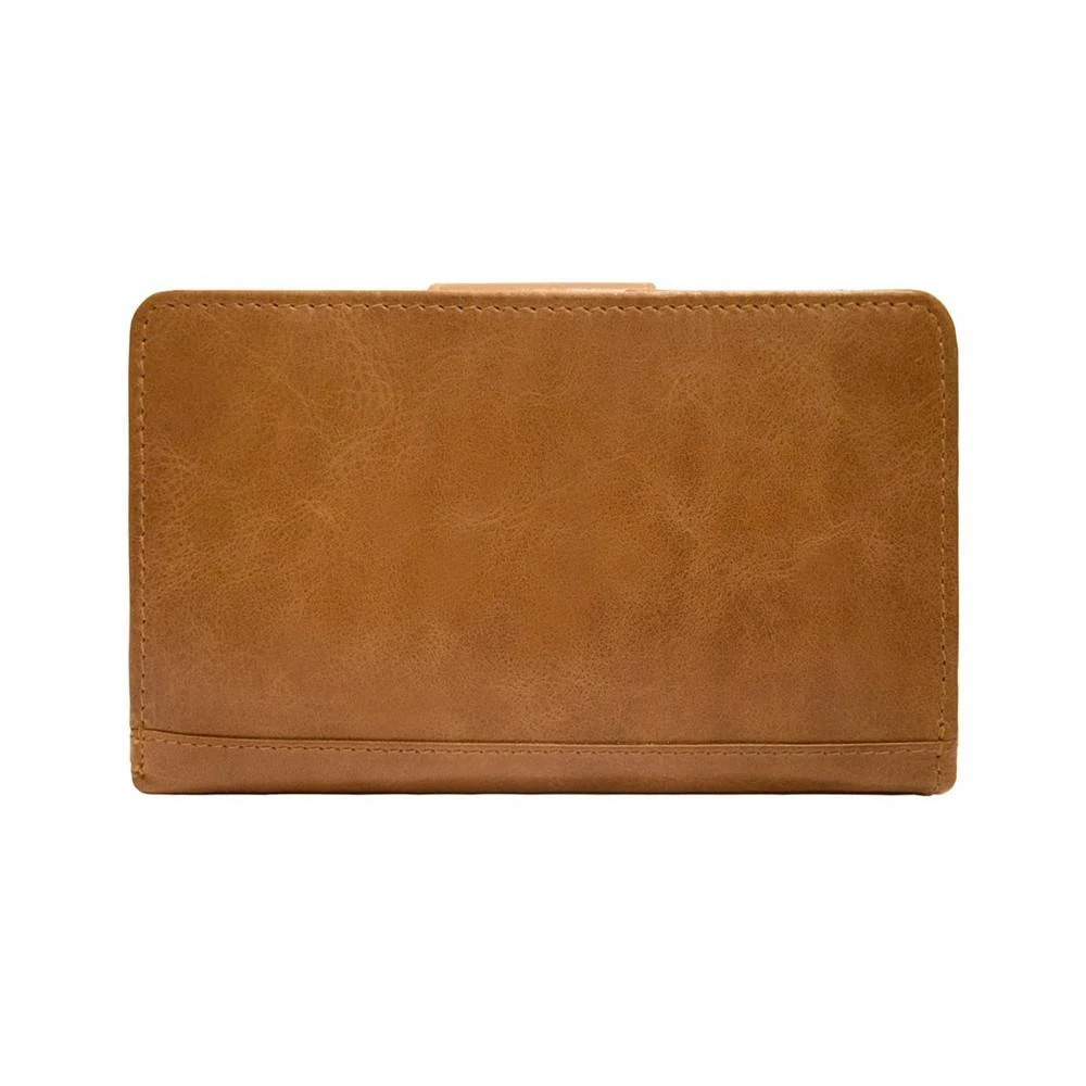 商品Mancini Leather Goods|Casablanca Collection RFID Secure Ladies Medium Clutch Wallet,价格¥698,第4张图片详细描述