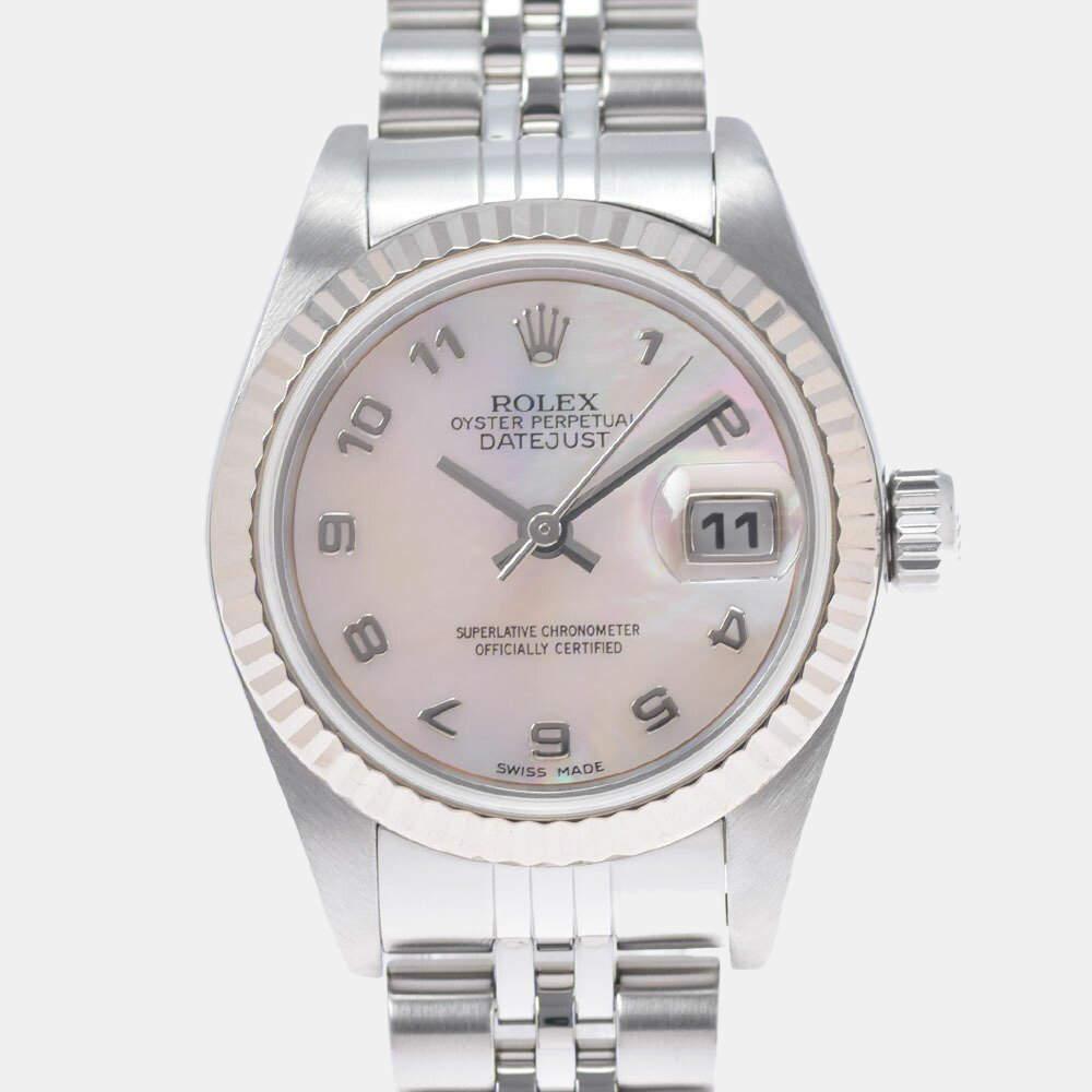 Rolex Pink Shell Stainless Steel Datejust 79174NA Automatic Women's Wristwatch 26 mm商品第1张图片规格展示