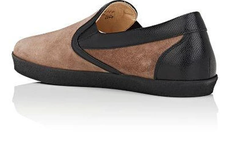 商品Barneys New York|Leather-Trimmed Slip-On Sneakers,价格¥961,第3张图片详细描述