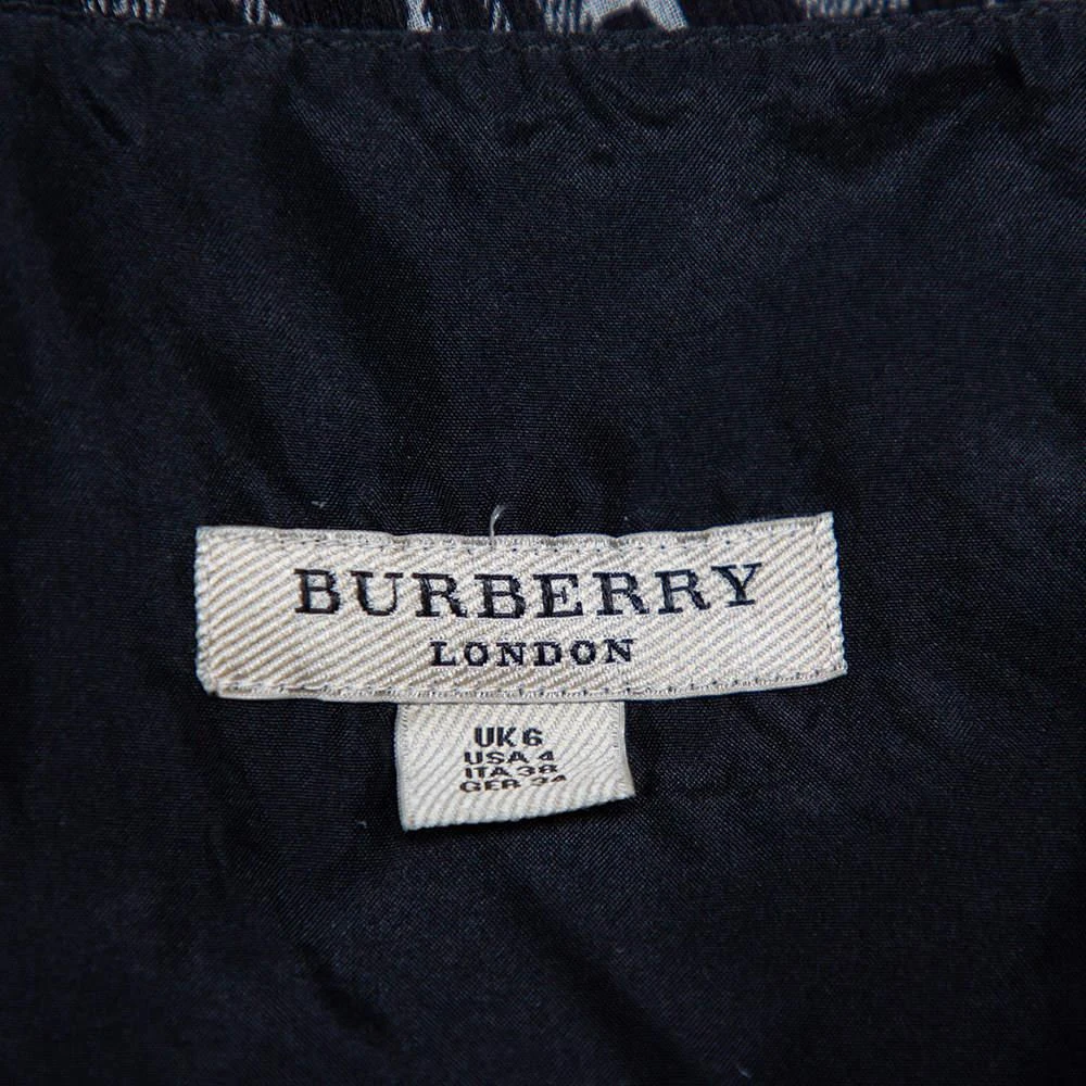 商品[二手商品] Burberry|Burberry Black Animal Printed Silk Plunge Neck Draped Peplum Top S,价格¥808,第5张图片详细描述