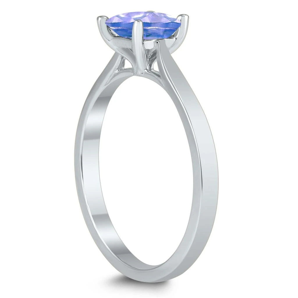 商品SSELECTS|Square Princess Cut 5Mm Tanzanite Solitaire Ring In 10K White Gold,价格¥2485,第2张图片详细描述