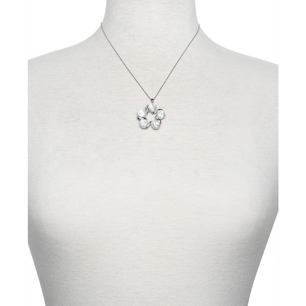 商品Belle de Mer|Keshi Cultured Freshwater Pearl (9-10mm) 18" Pendant Necklace in Sterling Silver,价格¥1825,第4张图片详细描述