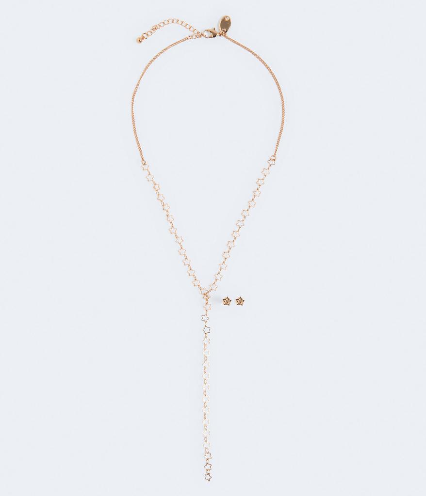 Aeropostale Women's Little Stars Necklace & Earring Set商品第2张图片规格展示